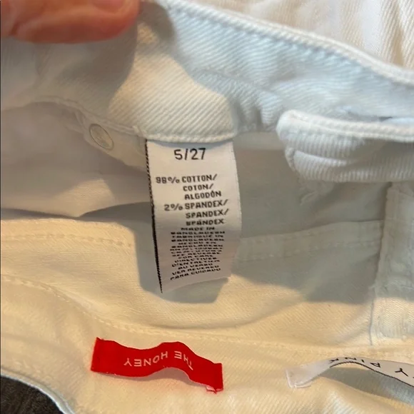 Celebrity Pink White Jean Shorts Distressed Cut-Off - Picture 3 of 8